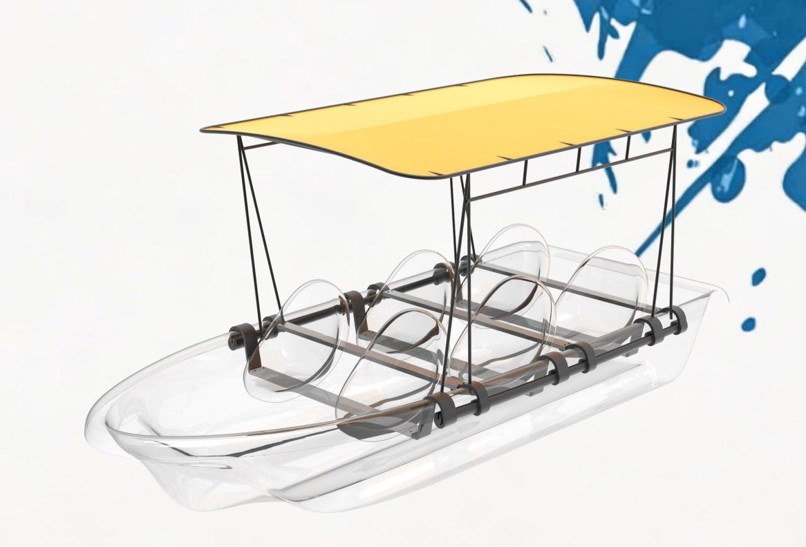 3.7m (5-Person) Smart Electric Power Transparent Boat