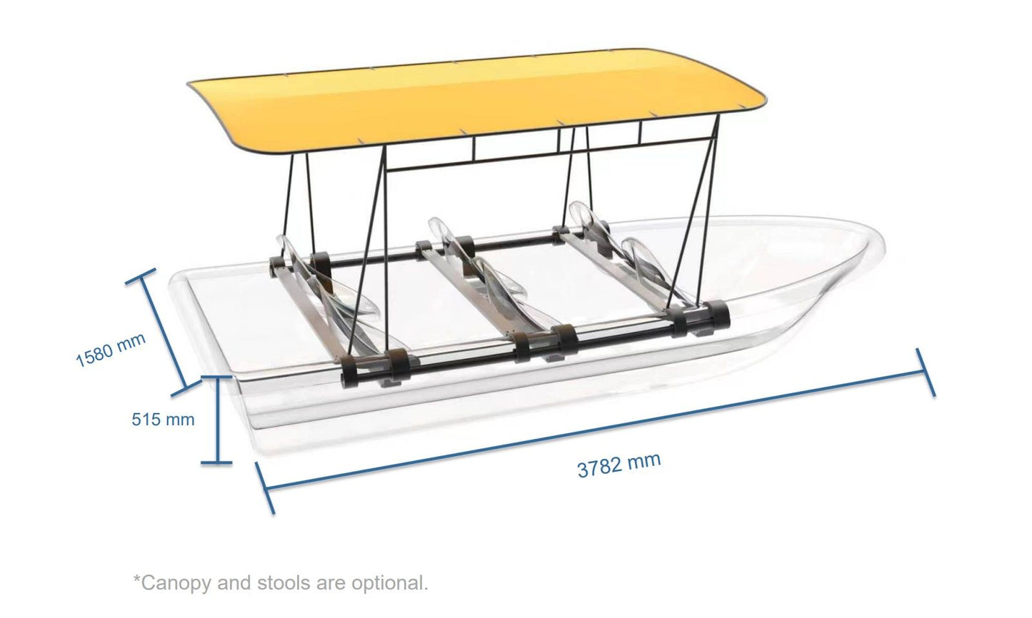 3.7m (5-Person) Smart Electric Power Transparent Boat
