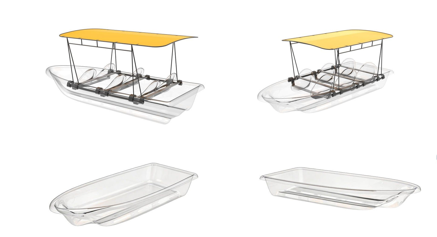 3.7m (5-Person) Smart Electric Power Transparent Boat