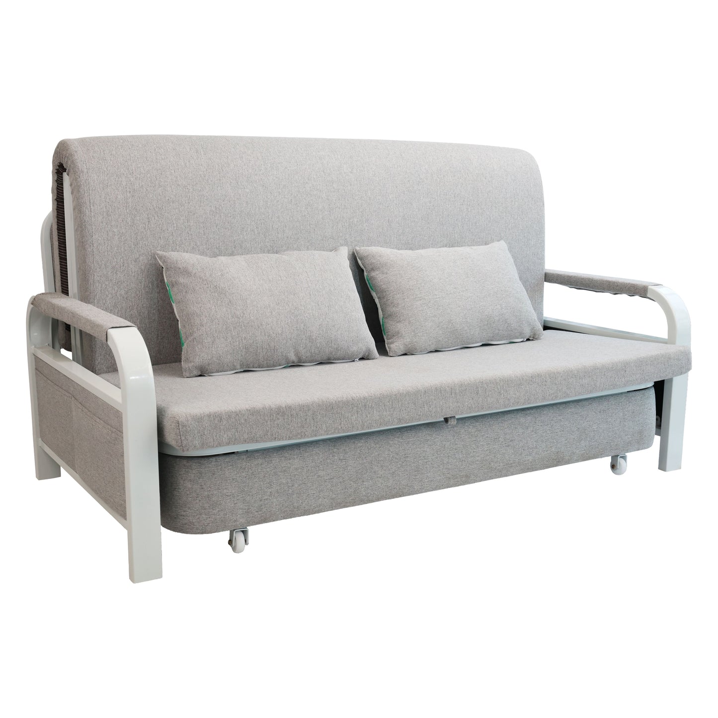 2 In 1 Sofa Bed Beneath Foldable Carbon Hidden Storage Sofa - 128cm