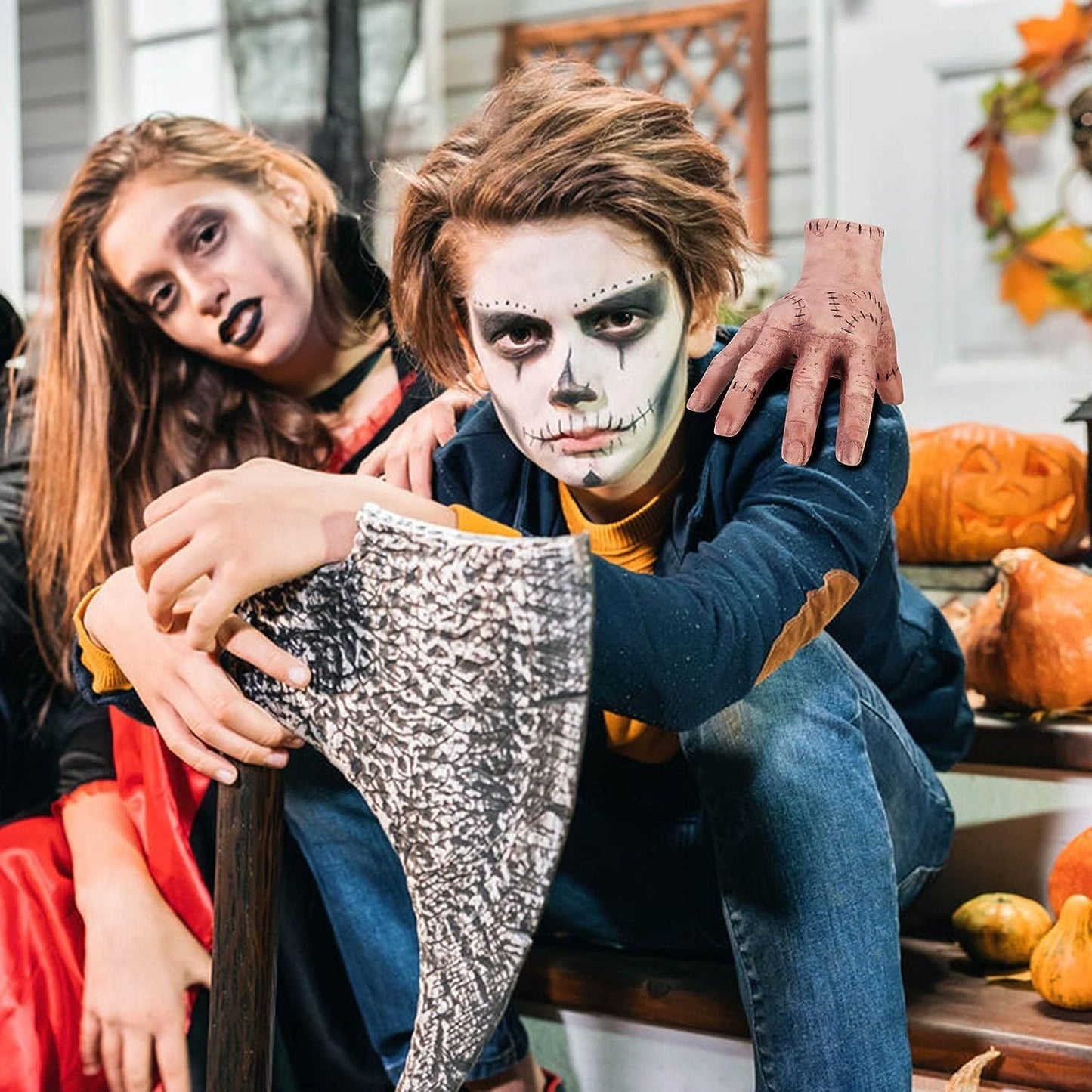 Halloween WednesdayFamily Thing Hand, Halloween Decorated Toys for Fans, Birthday Supplies, Accessories for Halloween Easter.