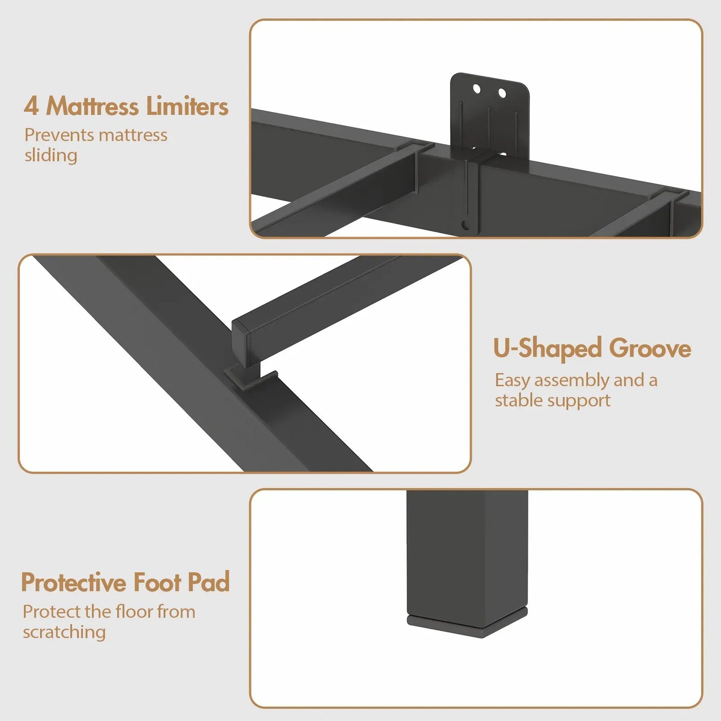 Walnut Single LED Corner Bed Frame in Black with 2 Storage Drawers and Charging Station