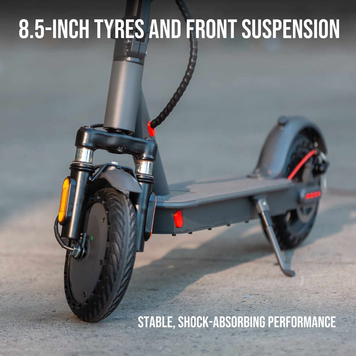 Electric Scooter, 350W Motor, 8.5 inch  Tyres, Front Suspension, Smart App, Foldable, 25kph