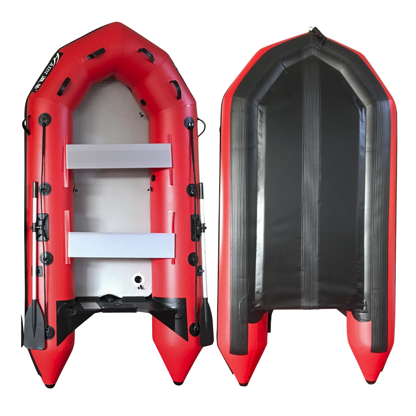 3m aufblasbares Schlauchboot Beiboot Ponton Rettungsboot - Rot