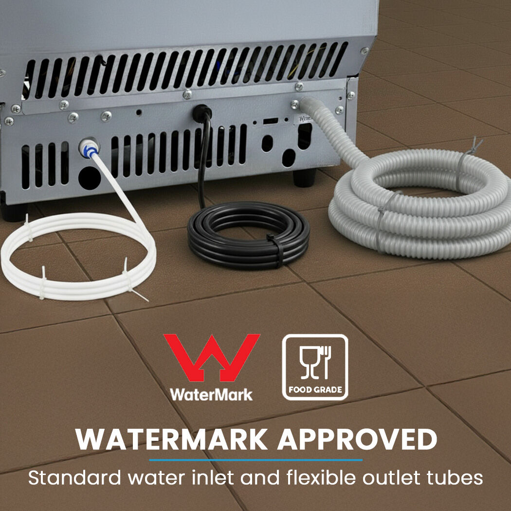 POLYCOOL Commercial Ice Maker Machine, up to 75kg/24hr, Timer & Self Cleaning Programs