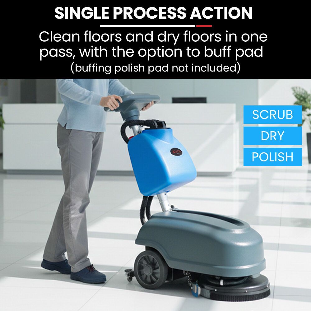 AUCH FSH14 Floor Scrubber & Dryer, 360mm, Battery Powered, Walk Behind, Multi-purpose Commercial Grade Machine