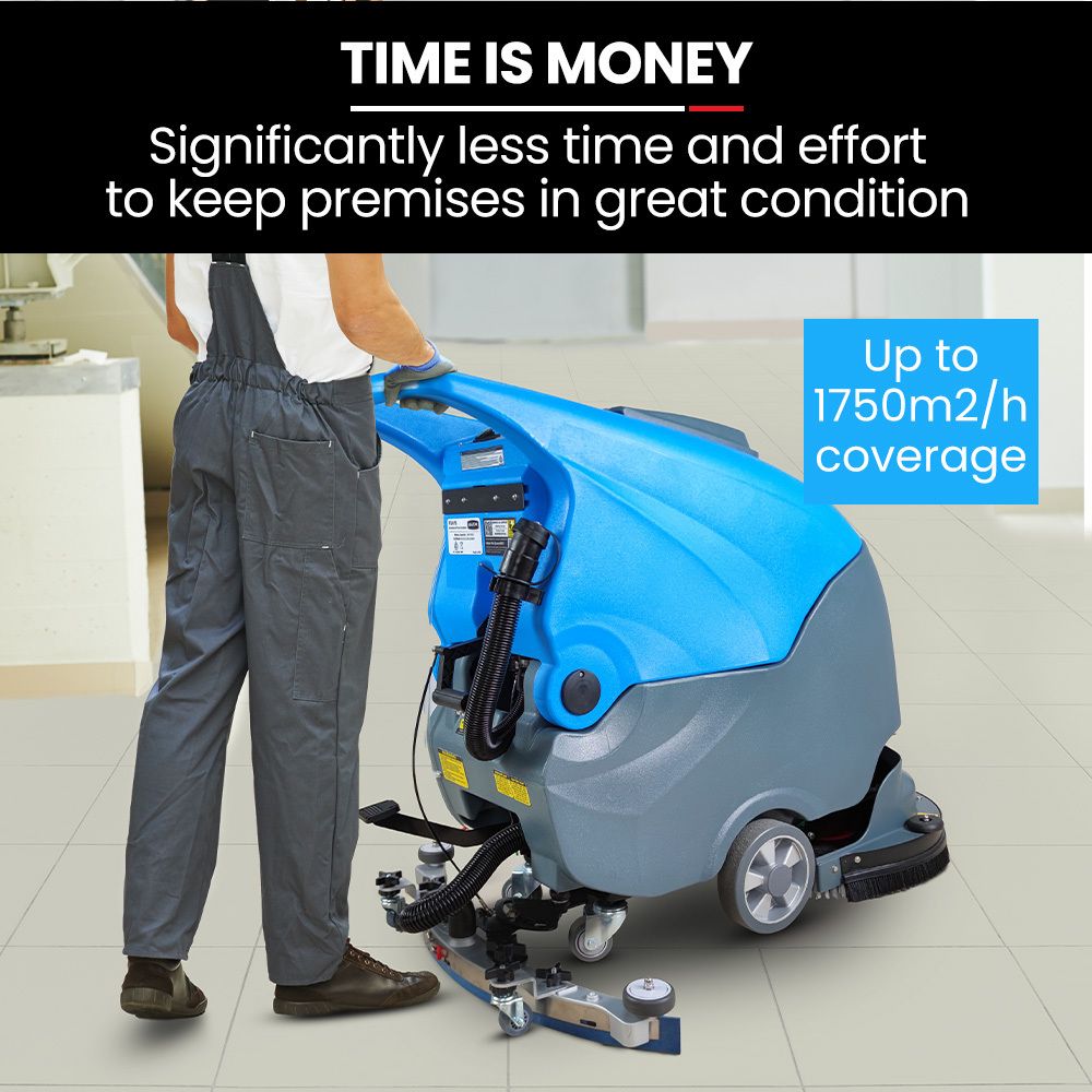 Auch FSH18 Floor Scrubber & Dryer, 490mm, Battery Powered, Walk Behind, Multi-purpose Commercial Grade Machine