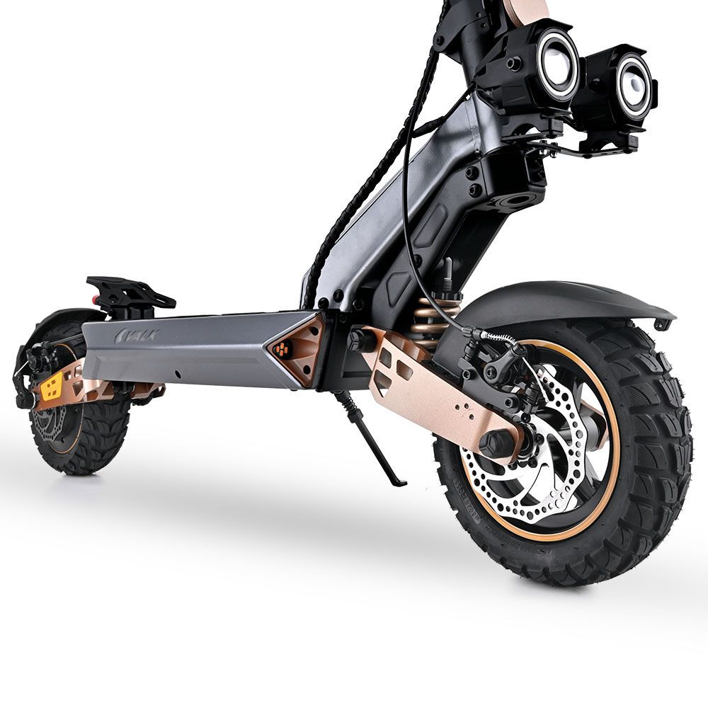 VALK Ego 8 Electric Scooter, 500W, AU Compliant, 48V 13Ah, 55km Max Range, eScooter for Adults, Foldable, Off Road, Black/Bronze