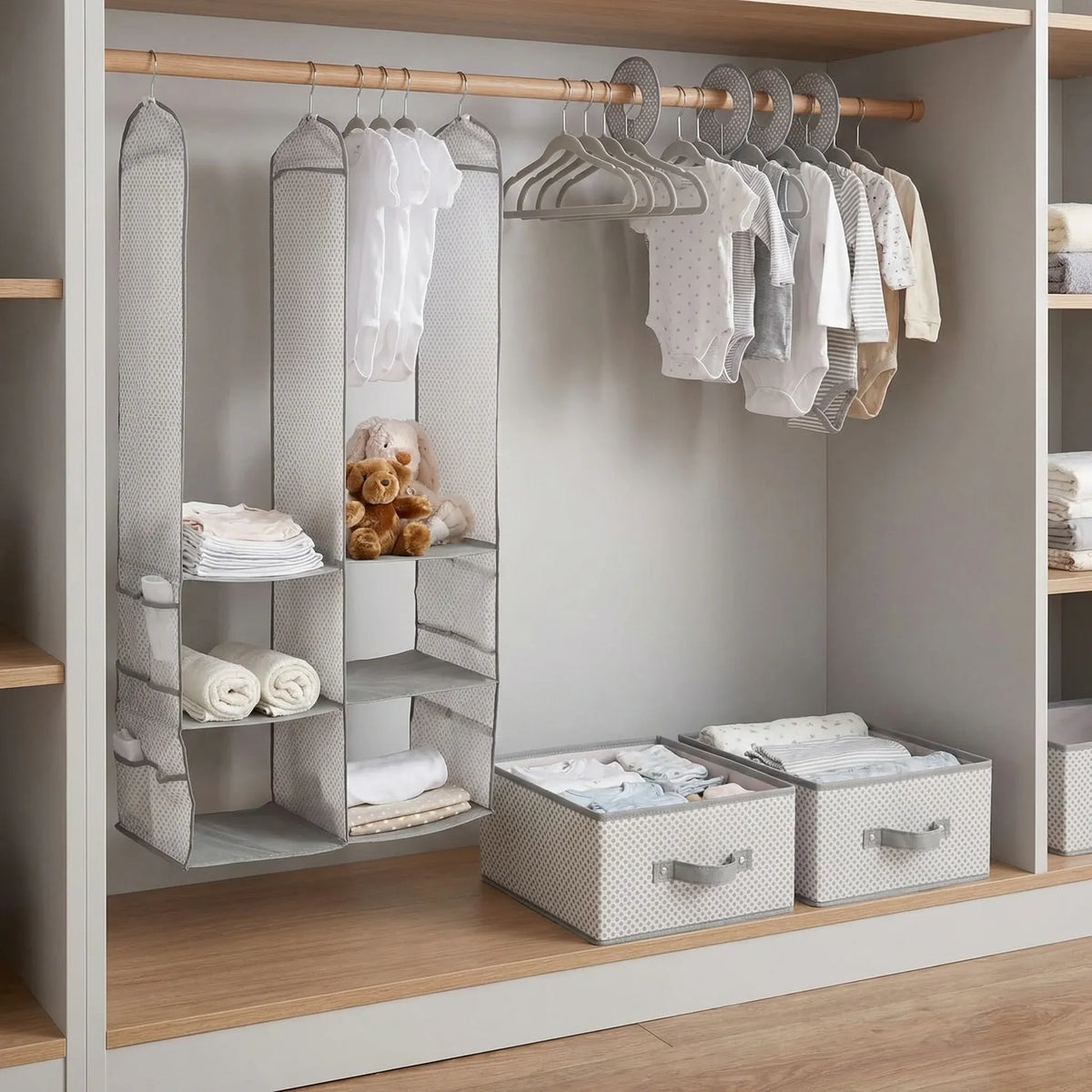 Delta Children 24 Piece Nursery Storage Set Cool Grey