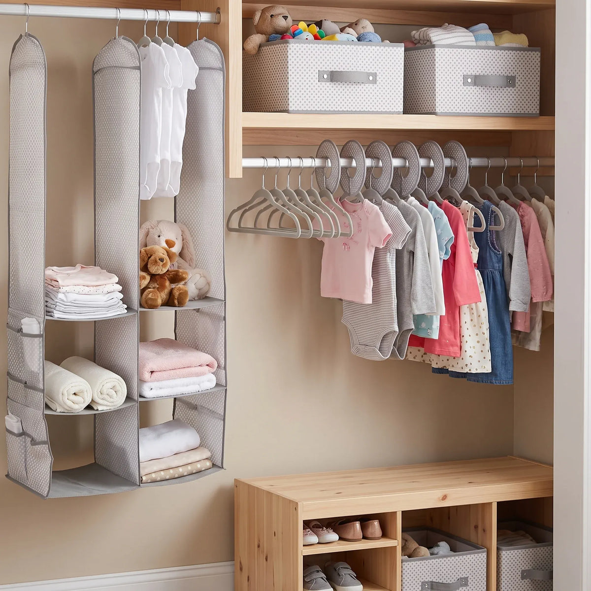Delta Children 24 Piece Nursery Storage Set Cool Grey