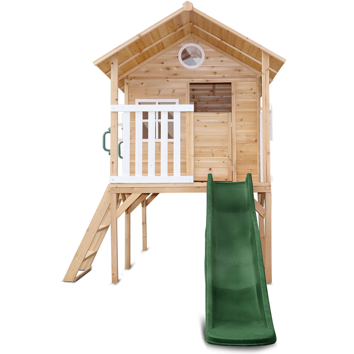 Lifespan Kids Archie Cubby House (Elevated) with 1.8m Slide (Green)