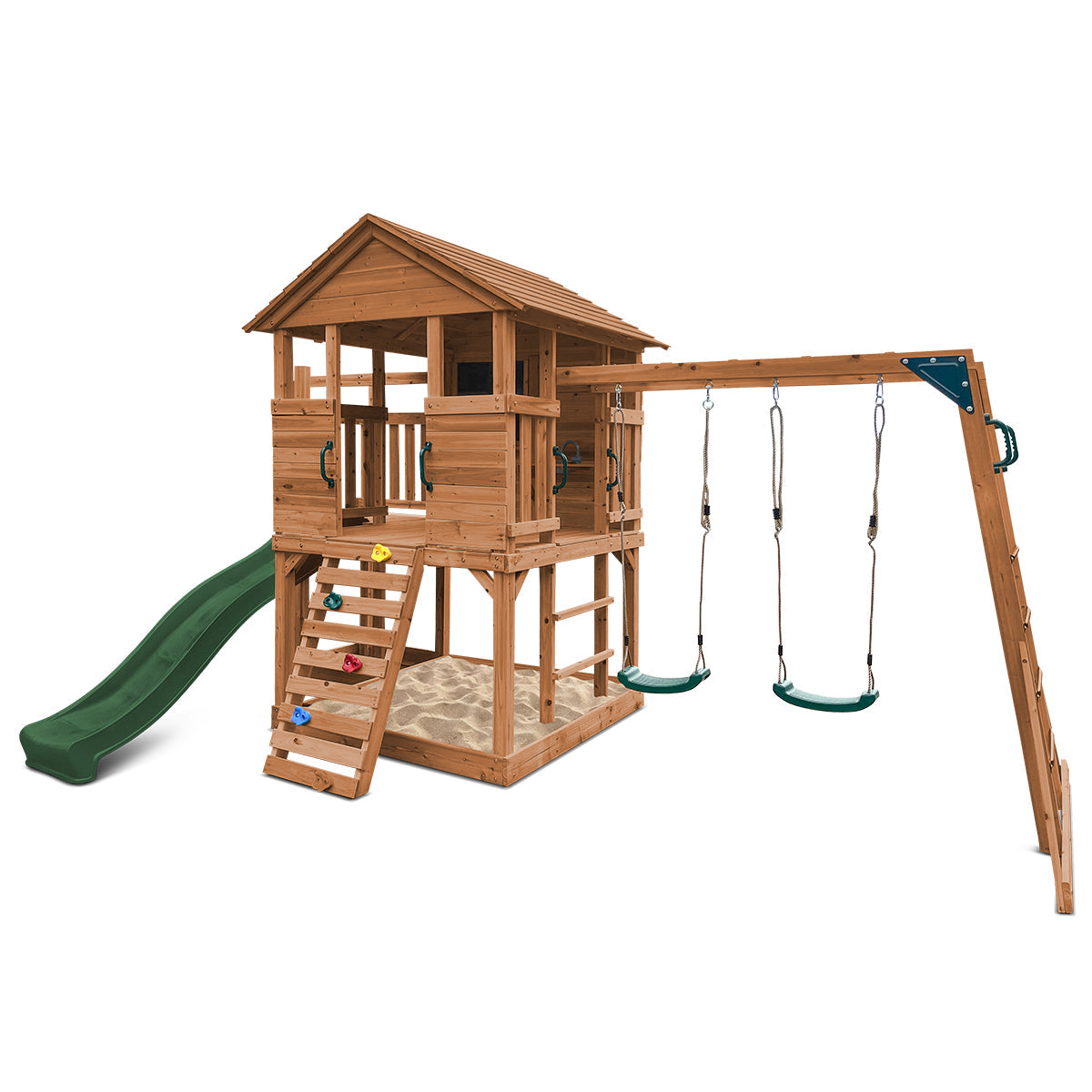 Lifespan Kids Kingston Cubby House with 2.2m Slide (Green)