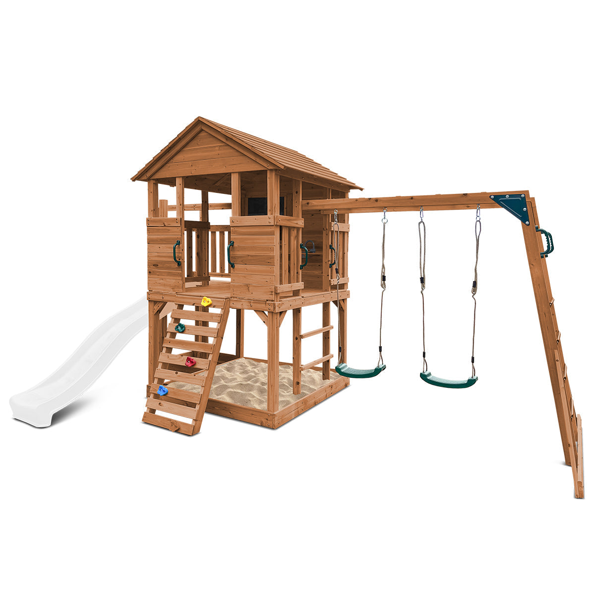 Lifespan Kids Kingston Cubby House with 2.2m Slide (White)