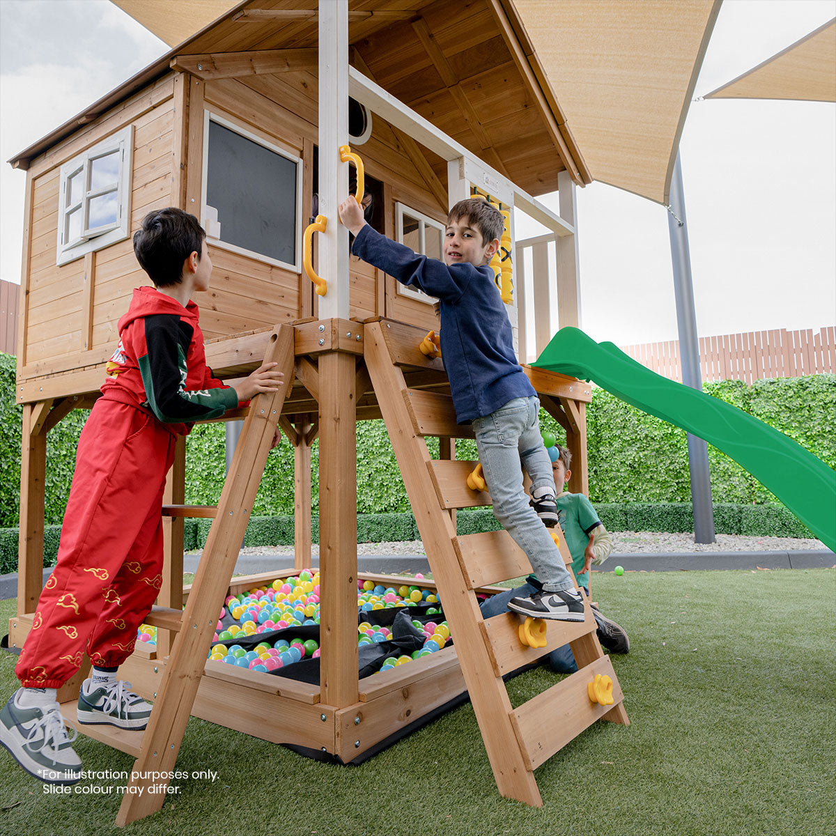 Lifespan Kids Warrigal Cubby House with 2.2m Slide (Yellow)