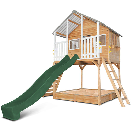 Lifespan Kids Winchester Cubby House (Elevated 1.2m) with 2.2m Slide (Green)