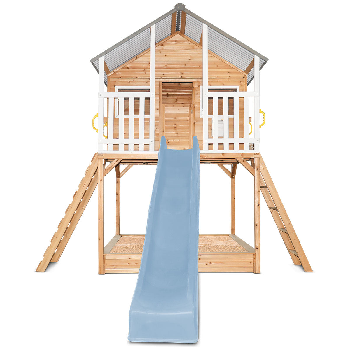 Lifespan Kids Winchester Cubby House (Elevated 1.2m) with 2.2m Slide (Pastel Blue)