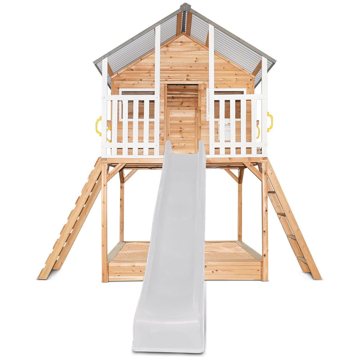 Lifespan Kids Winchester Cubby House (Elevated 1.2m) with 2.2m Slide (White)