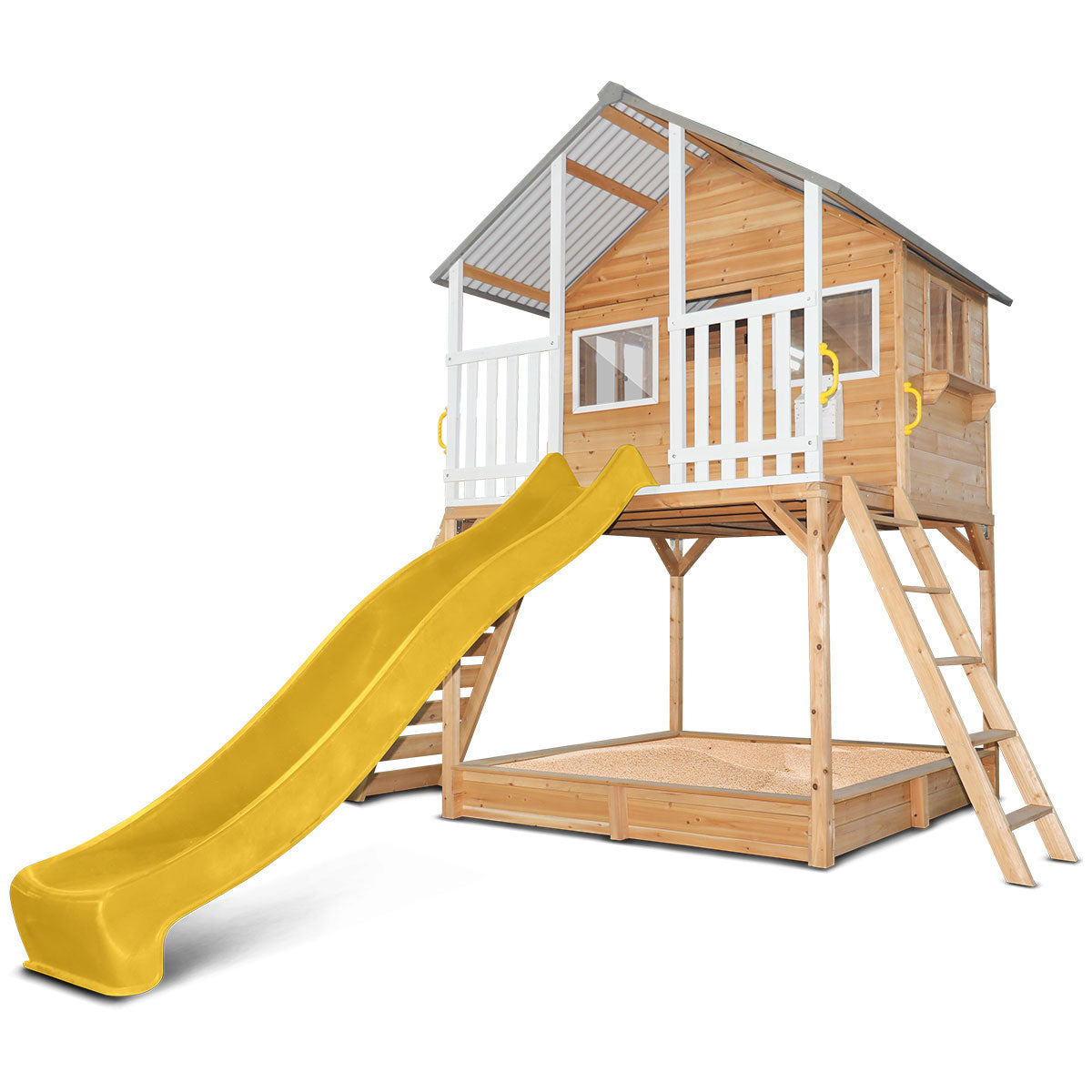 Lifespan Kids Winchester Cubby House (Elevated 1.2m) with 2.2m Slide (Yellow)
