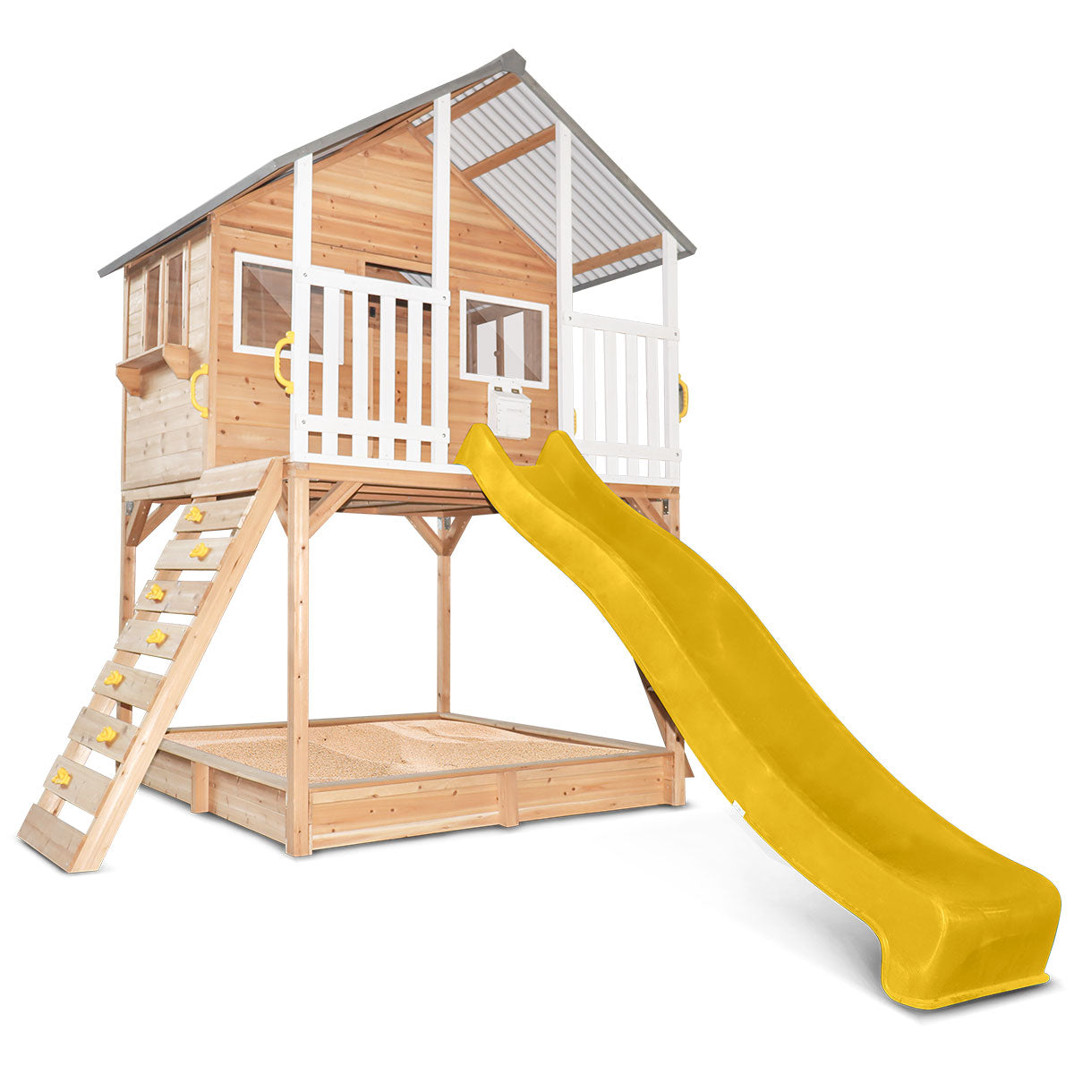 Lifespan Kids Winchester Cubby House (Elevated 1.45m) with 3.0m Slide (Yellow)