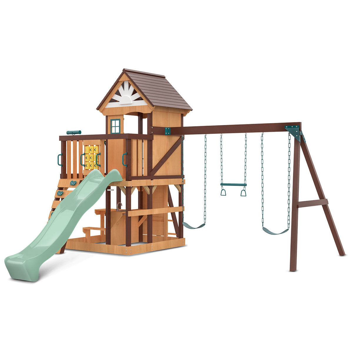 Lifespan Kids Coventry Swing Set & Play Centre with 2.2m Slide (Pastel Green)