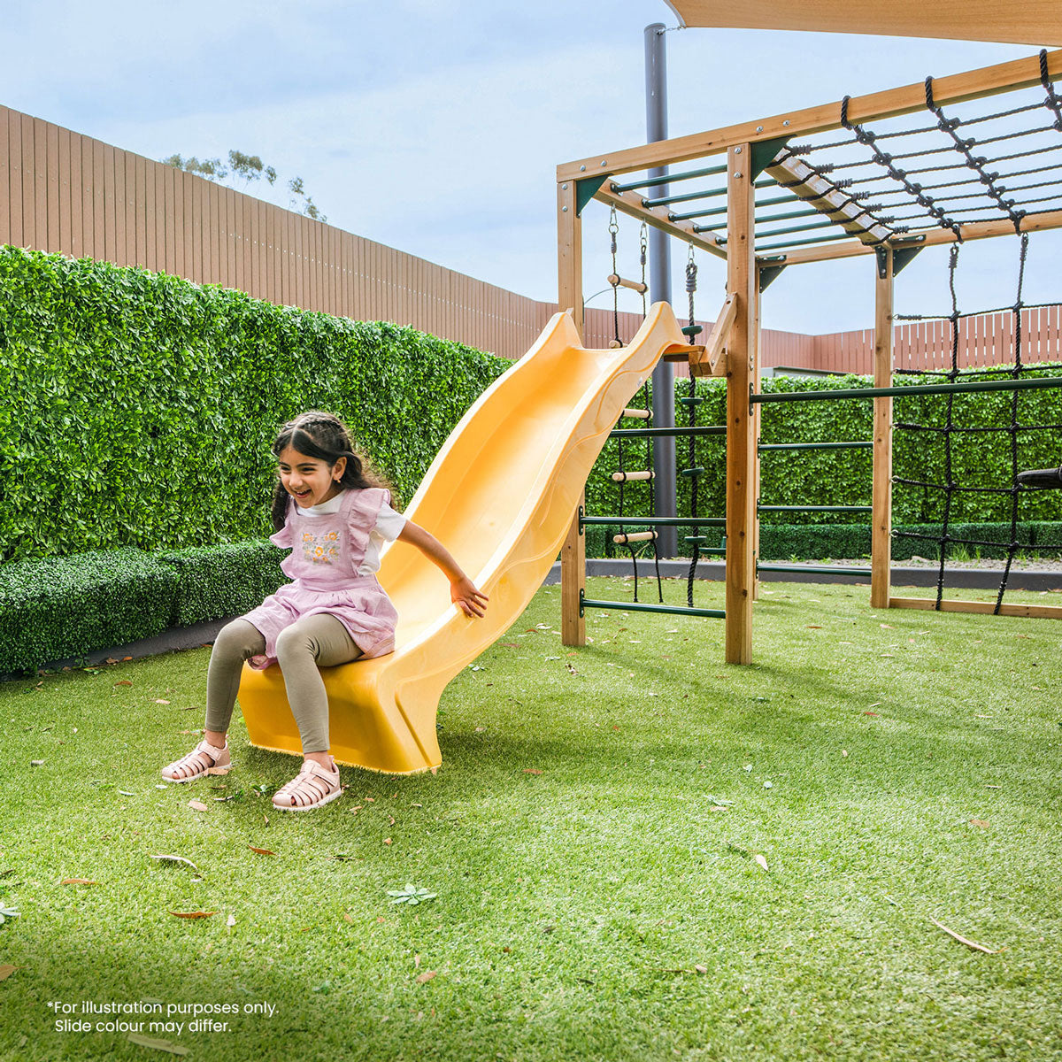 Lifespan Kids Orangutan Monkey Bars Jungle Gym Climbing Frame with 2.2m Slide (Pastel Pink)