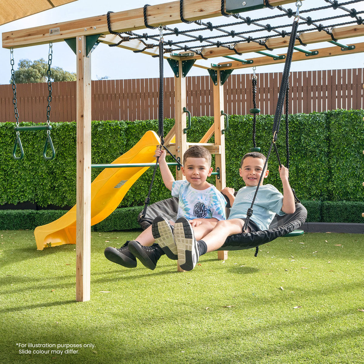 Lifespan Kids Orangutan Monkey Bars Jungle Gym Climbing Frame with 2.2m Slide (Pastel Pink)