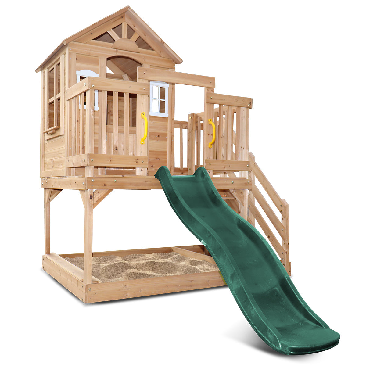 Lifespan Kids Silverton Cubby House with 1.8m Slide (Green)