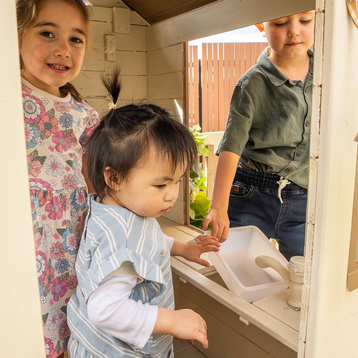 Lifespan Kids Silverton Cubby House with 1.8m Slide (Green)