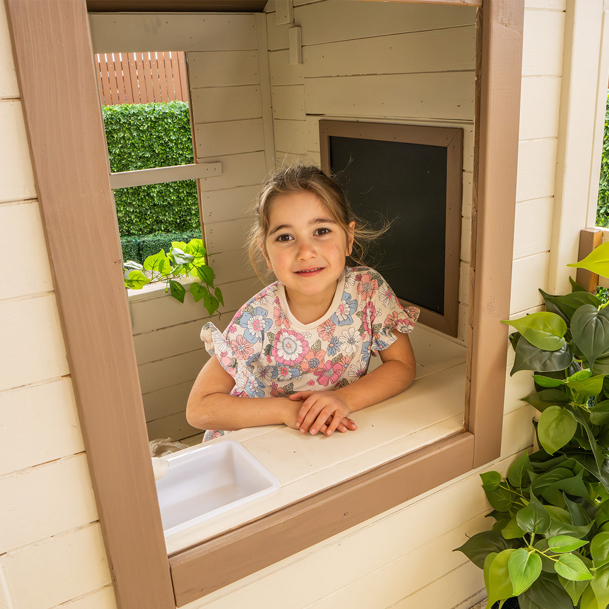 Lifespan Kids Silverton Cubby House with 1.8m Slide (Green)