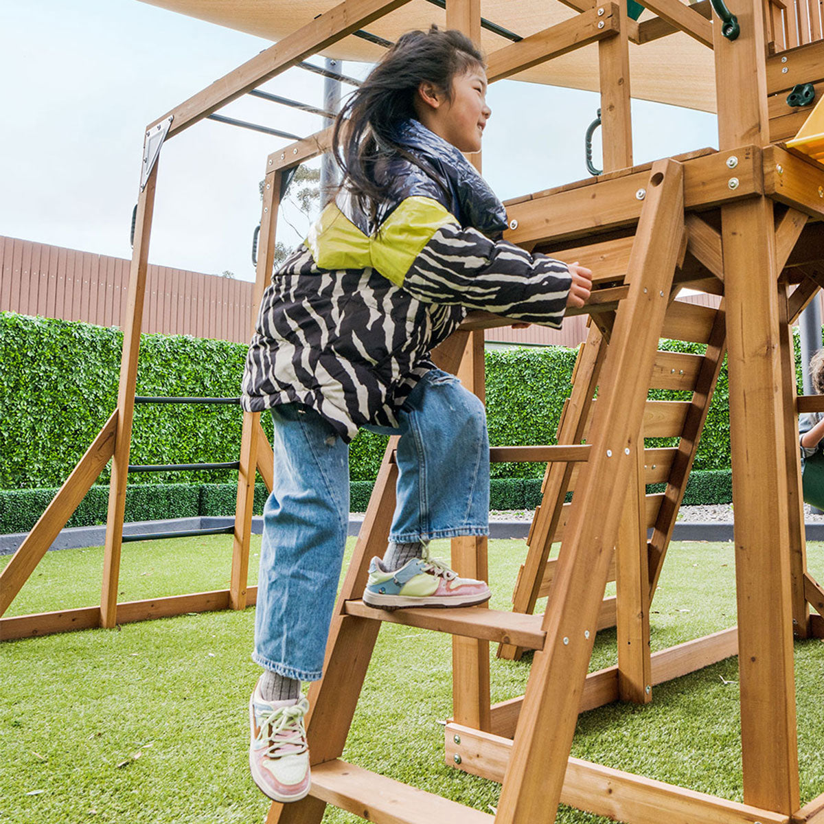 Lifespan Kids Walton Swing Set, Monkey Bars & Play Centre with 2.2m Slide (Pastel Blue)
