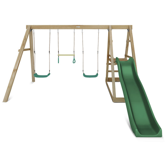 Lifespan Kids Winston Swing Set with Climb & 1.8m Slide (Green)
