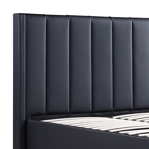 Gas Lift King Bed Frame MDF in Black