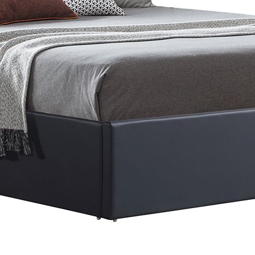 Gas Lift King Bed Frame MDF in Black