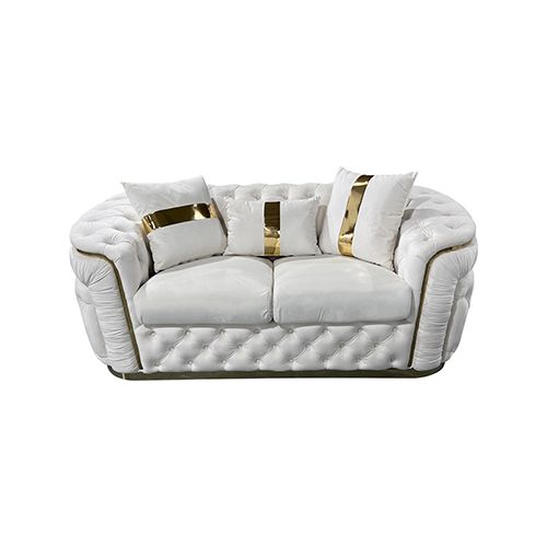 3+2 Seater Sofa Set Beige Velvet Fabric