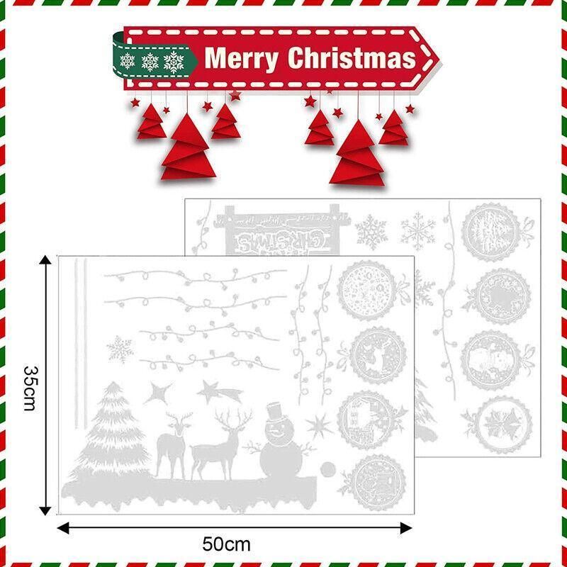 Christmas Window Glass Sticker Decal Mural Home Decoration Wall Stickers - White813