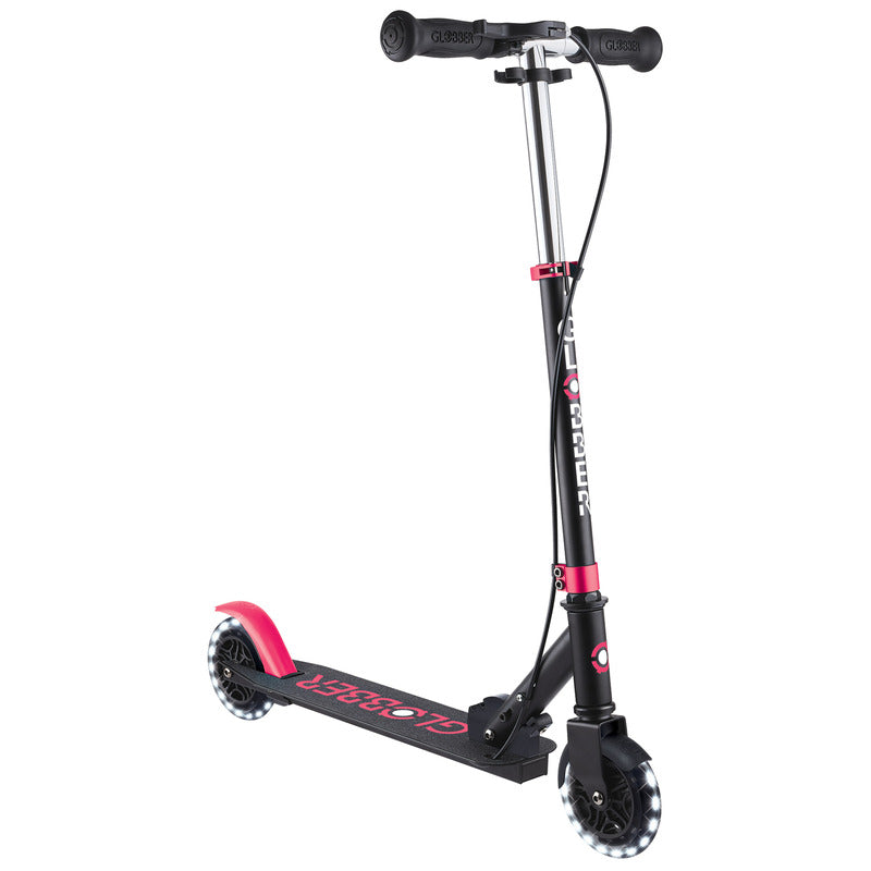 Globber Flow Element Junior Lights - Black/Pink