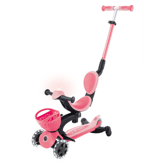 Globber Go Up Baby Lights 360 - Pastel Pink/ Deep Pastel Pink