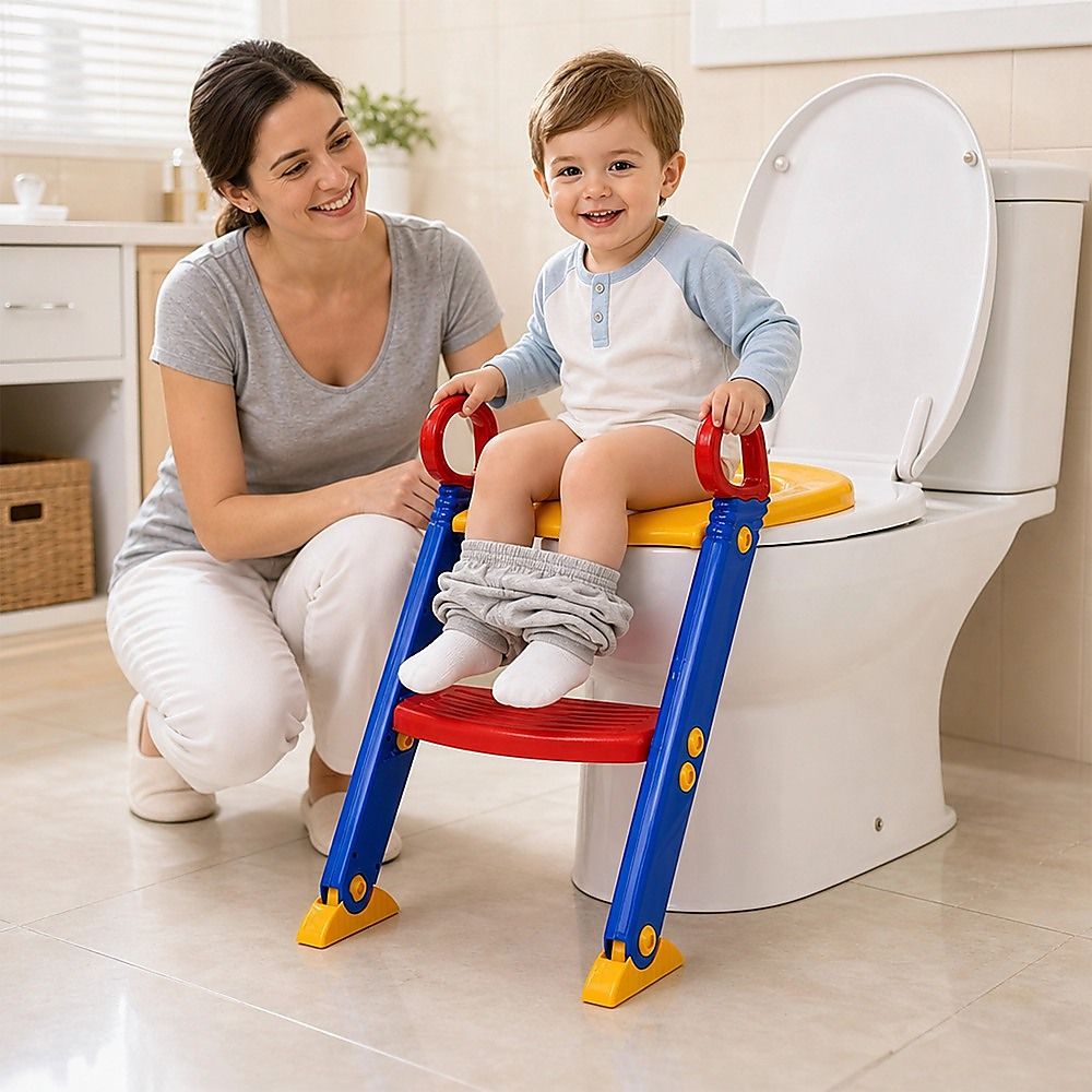 Kids Toilet Ladder Baby Toddler Training Toilet Step Potty Seat Non Slip Trainer