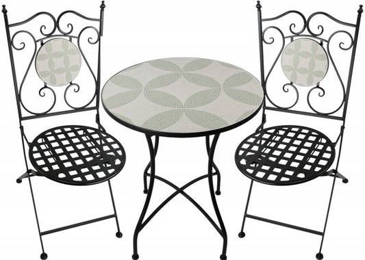Urban Mosaic 3pc Outdoor Table & Chairs Setting