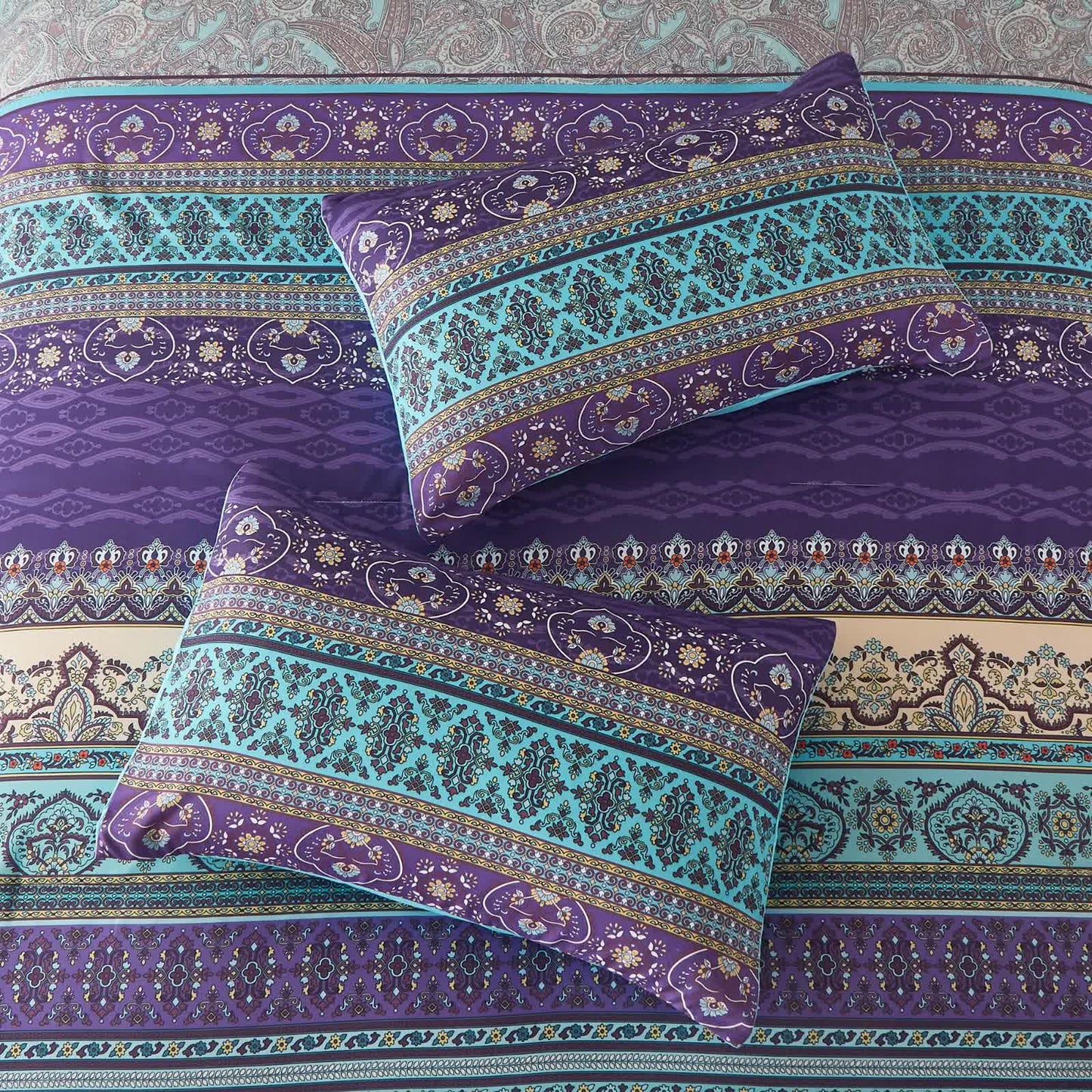 Boho Glow Teal Bedding – 3‑Piece Comforter Set for Relaxed Spaces