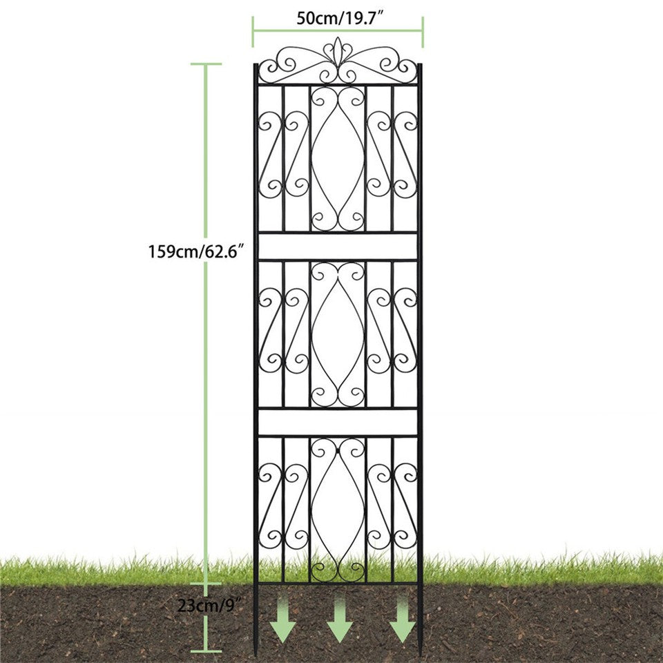 2 Pcs Large Metal Garden Trellis for Outdoor Yard & Patio