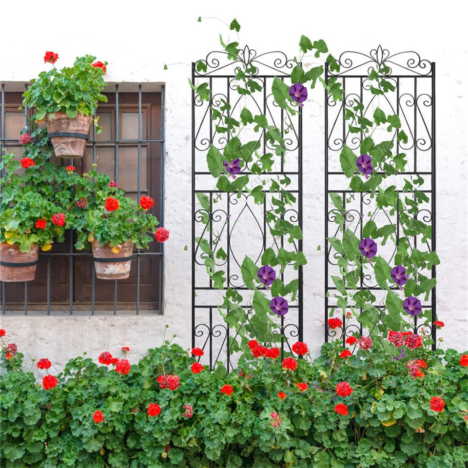 2 Pcs Large Metal Garden Trellis for Outdoor Yard & Patio