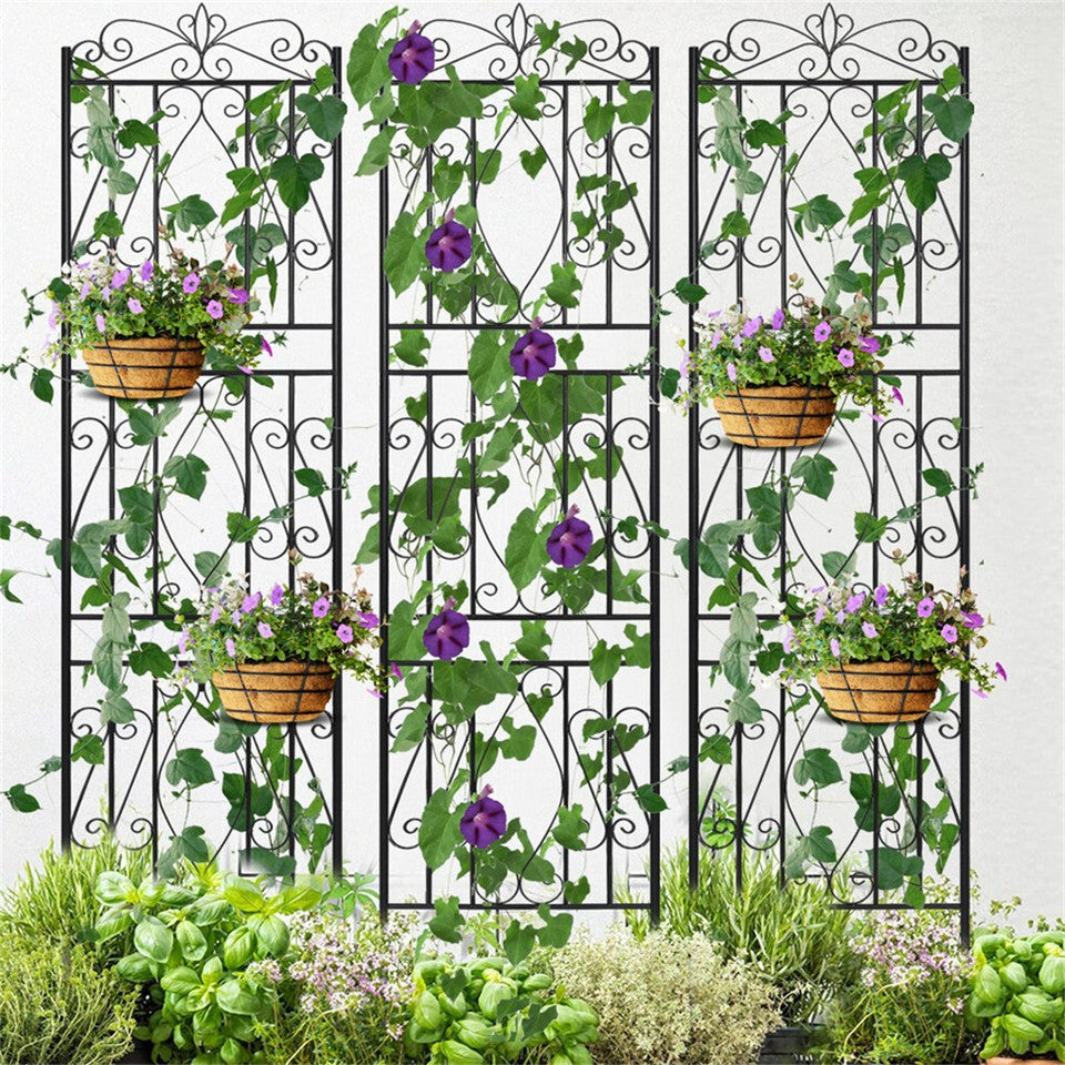 2 Pcs Large Metal Garden Trellis for Outdoor Yard & Patio