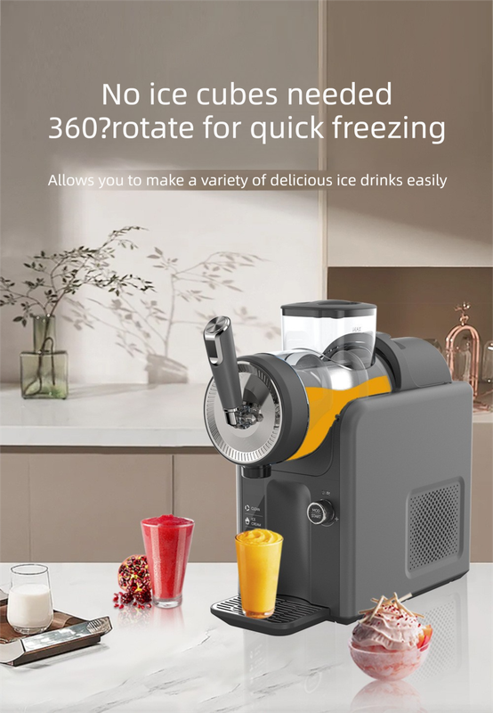 White Compact Home Cold Drink & Ice Cream Maker – Multi-Functional Slush, Milkshake, Coffee, Cocktail & Ice Cream Machine with Auto-Clean Function (AU Plug)