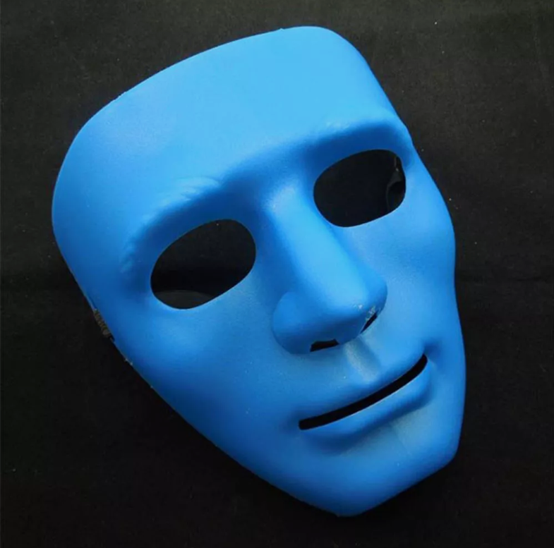 2x Robot Plain Mask Purge Style Halloween Scary Ghost Blank Mask Unisex - 2x White