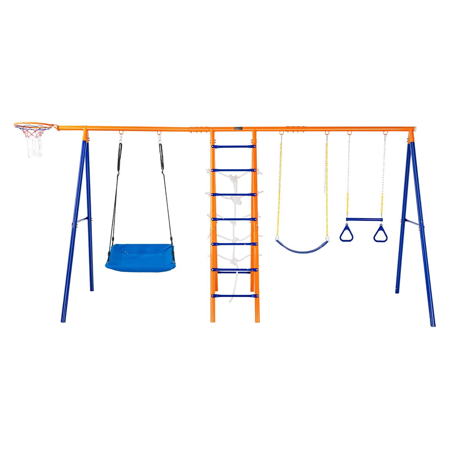 Schaukelsets für den Garten 6-in-1-Schaukelset 200 kg Tragfähigkeit Metallschaukelset