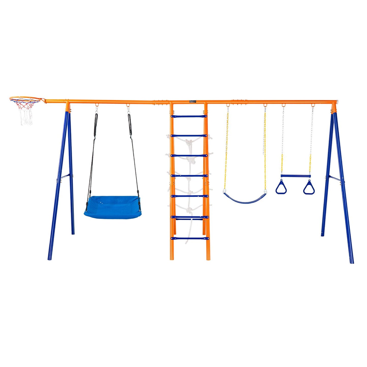 Schaukelsets für den Garten 6-in-1-Schaukelset 200 kg Tragfähigkeit Metallschaukelset