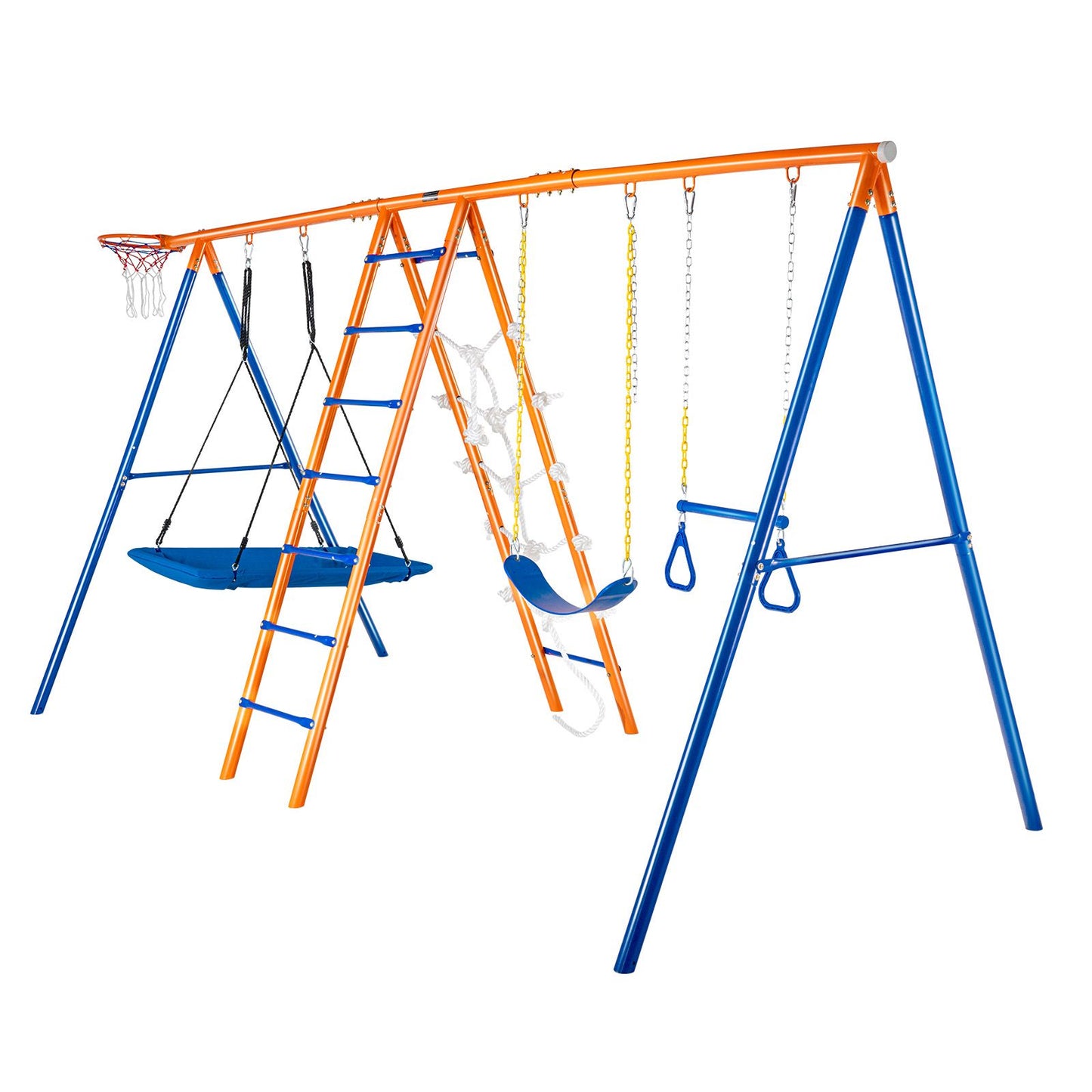 Schaukelsets für den Garten 6-in-1-Schaukelset 200 kg Tragfähigkeit Metallschaukelset