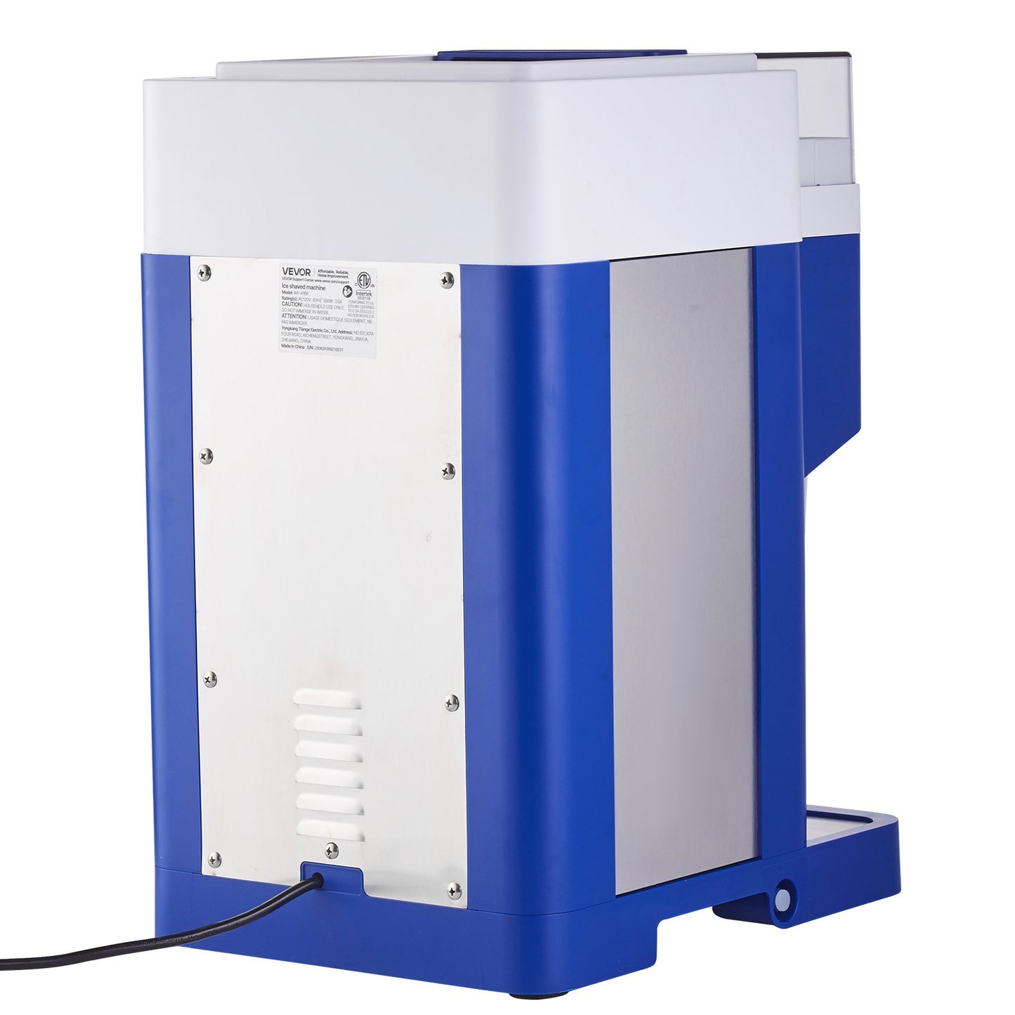 Commercial Ice Shaver Machine, 1.91QT /1.8L Large Electric Snow Cone Machine