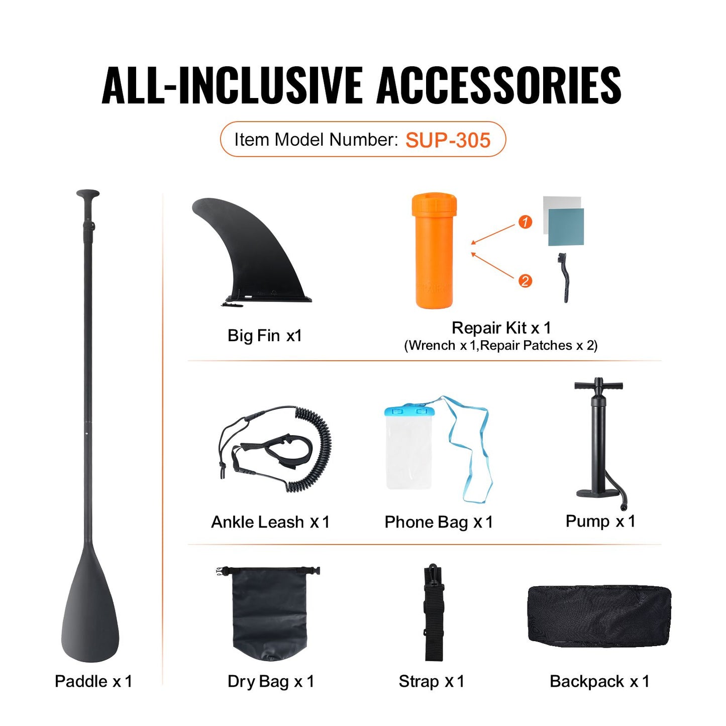 Inflatable Stand Up Paddle Board, 152 mm Wide SUP Paddleboard, with Board Accessories, Pump, Paddle, Fin, Phone Bag, Backpack, Ankle Leash, Repair Kit, Non-slip Deck for Youth & Adults